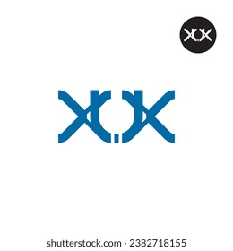 Letter XUX Monogram Logo Design