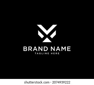 Letter XV logo design vector template