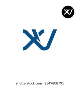 Letter XV Monogram Logo Design