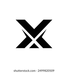 Buchstaben Xv oder Vx modernes Typografie-Logo
