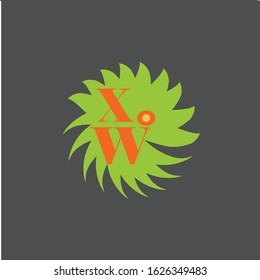 letter xw logo design vector icon 