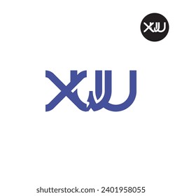 Letter XWU Monogram Logo Design