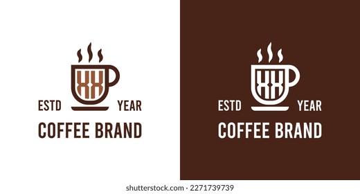 Letter XX Coffee Logo, suitable for any business related to Coffee, Tea, or Other with XX initials.