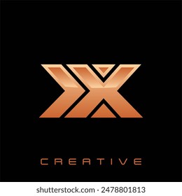 Letter XX Geometric Modern Technology Business Icon Logo