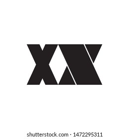Letter XX logo design vector
