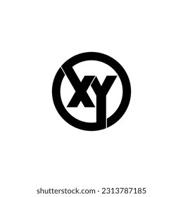 Letter XY circle logo design vector
