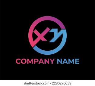 Letter XY logo design vector. Abstract Letter XY logo Design. XY Logo Design. Initial Script Letter XY Logo Design. Initial Linked Letter
