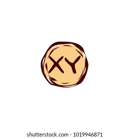 Letter XY Logo. Shape Template. Fun Logo