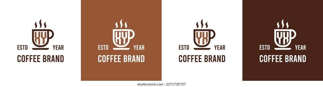 Letter XY and YX Coffee Logo, suitable for any business related to Coffee, Tea, or Other with XY or YX initials.