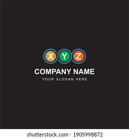 Letter XYZ logo icon vector template for your business. Initial logo design, geometric logo. Creative Modern Monogram alphabet. Company Logo Idea with tagline space.