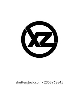 Letter XZ circle logo design vector