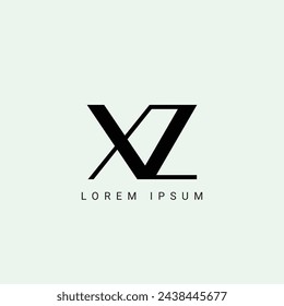 Logo inicial de monograma de letra XZ y ZX, geométrico, moderno, degradado, logotipo de cuadrícula