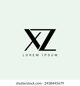 Buchstaben XZ und ZX Monogramm Anfangslogo, geometrisch, modern, Farbverlauf, Gitterlogo
