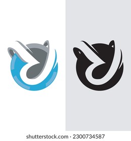 Letter Y 3d design circle logo template for business and corporate identity.