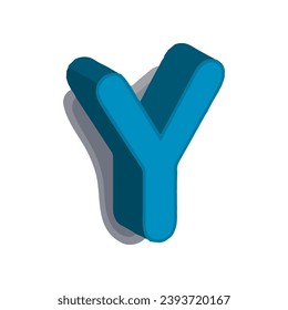 Letter Y. 3D design vector