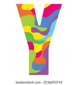 LETTER Y ABSTRACT COLORFUL DOODLE LOGO ICON HAND DRAWN