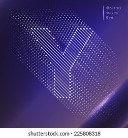 Letter Y - Abstract optical illusion letters on space background