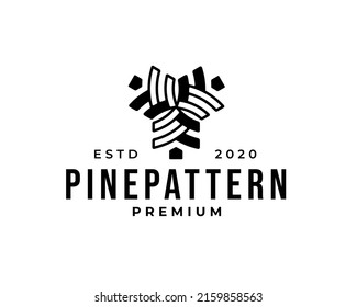 letter Y abstract pine pattern logo vector illustration