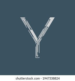 Letter Y abstract simple icon logo