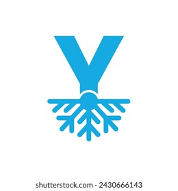 Letter Y Air Conditioner logo Design Vector Icon Graphic Emblem Illustration