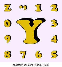 letter Y, alphabet, 3D icon. 3D words icons universal set for web and mobile