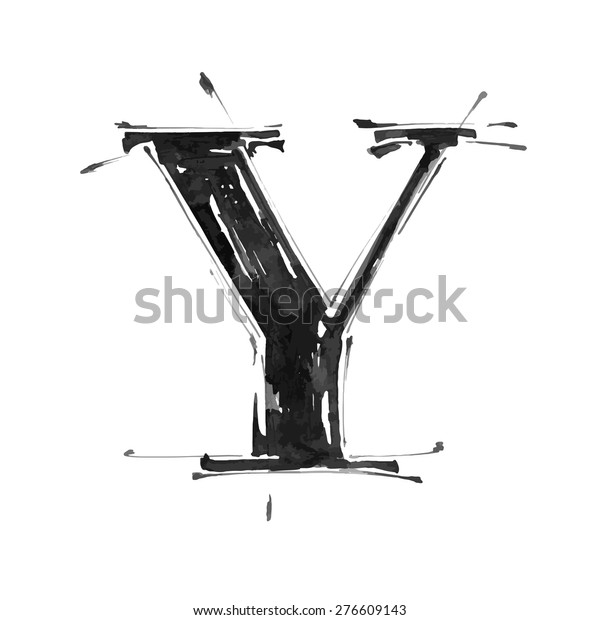 Letter Y Alphabet Symbol Grunge Hand Stock Vector (Royalty Free) 276609143