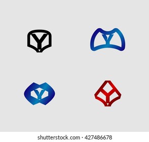 Letter y Alphabetical Logo Design Concepts
