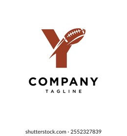 Letra Y American Soccer Logo Ícone Vetor
