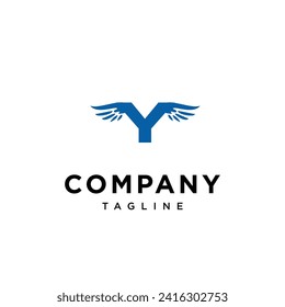 Letter Y Angle Wings logo icon vector template.eps