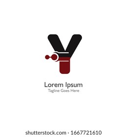 Letter Y with Antom Creative logo or symbol template design