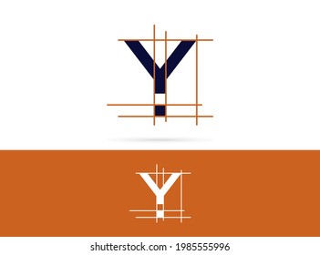 Letter Y architecture logo design. Vector combination of construction and letter