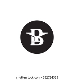 letter Y and B monogram circle logo