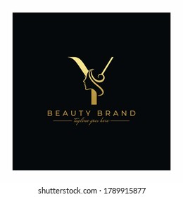 Letra Y Cara de Belleza, diseño del logotipo de la peluquería