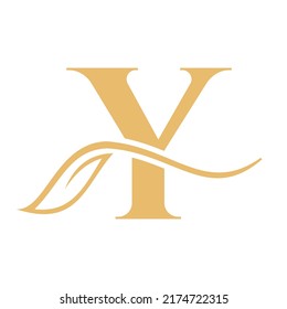 Letter Y Beauty Flower Logo with Creative Concept Beauty, salon, Spa, Fashion and Yoga Sign