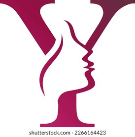 Letter Y beauty hair logo design