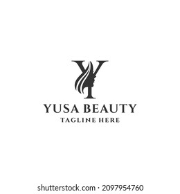 letter y and beauty logo concept