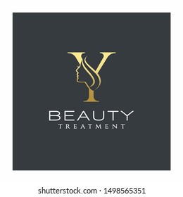 Letter Y Beauty Logo Vector Icon