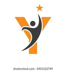 Letter Y Bio Logo, Health Care Symbol, Healthy Logotype, Care Sign