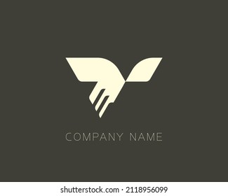 Letter Y bird fly logo