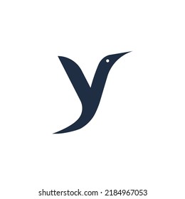 Letter Y Bird Shaped Logo Design