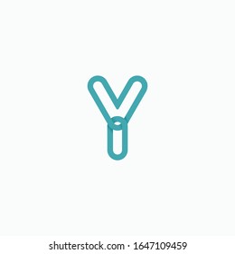 Letter Y Blue Logo Design