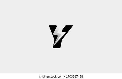  Letter Y Bolt Logo Vector Design Icon Illustration