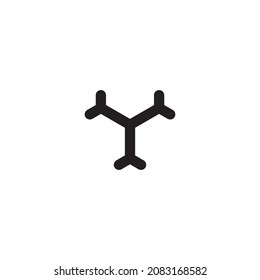 
letter Y bone simple symbol logo vector