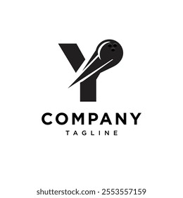 Letter Y Bowling Logo Icon Vector