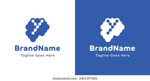 Letter Y Brain Logo, for business related to the brain with Y initial