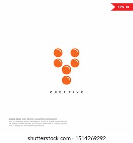 Letter Y bubble logo design template. Colorful creative sign. Universal vector icon. Modern logotype symbol