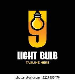 Letter Y Bulb Logo Design Template Inspiration, Vector Illustration.