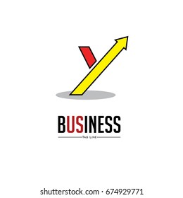 letter Y business or finance logo design