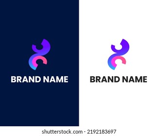 letter y and c modern logo design template