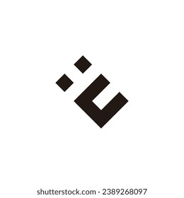 Letra y y símbolo geométrico cuadrado símbolo simple vector de logotipo
